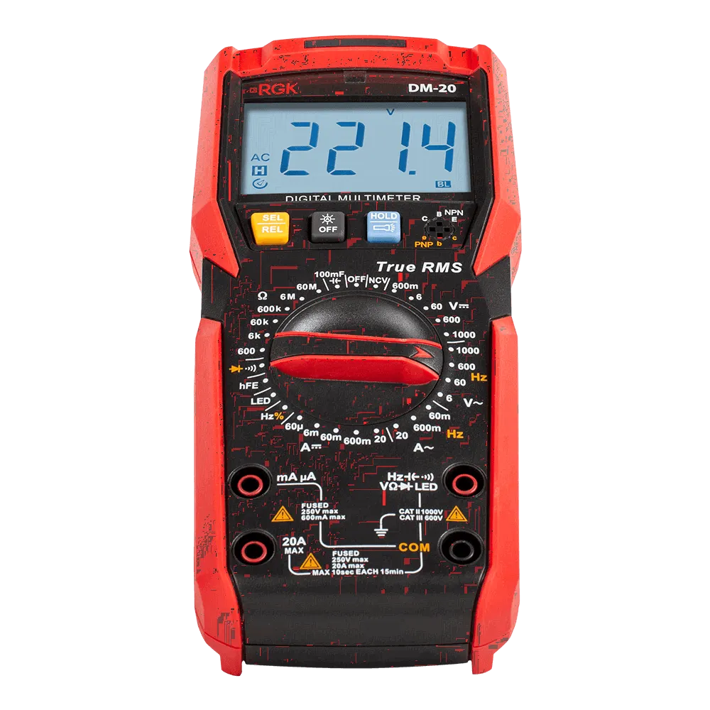 Мультиметр цифровой с поверкой RGK DM-20 (779647)