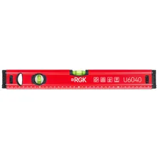 Уровень пузырьковый 400мм, 3 глазка, U6040 RGK, 777841