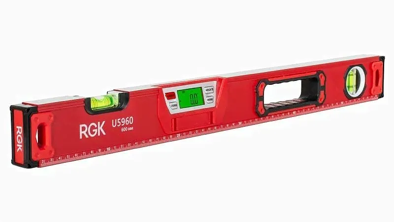Уровень RGK U5960 60см (электронный, магнитный, 2 колбы, с ручкой)-0