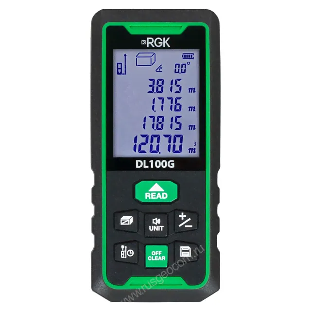 Лазерный дальномер RGK DL100G - зеленый луч-0
