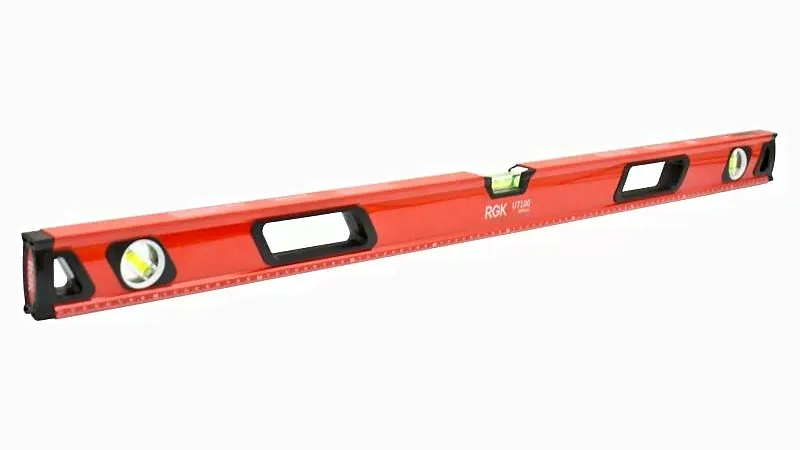 Уровень RGK U7100 100см (магнитный, 3 колбы, смотровое окошко, точность пузырька 0.5 мм/м)